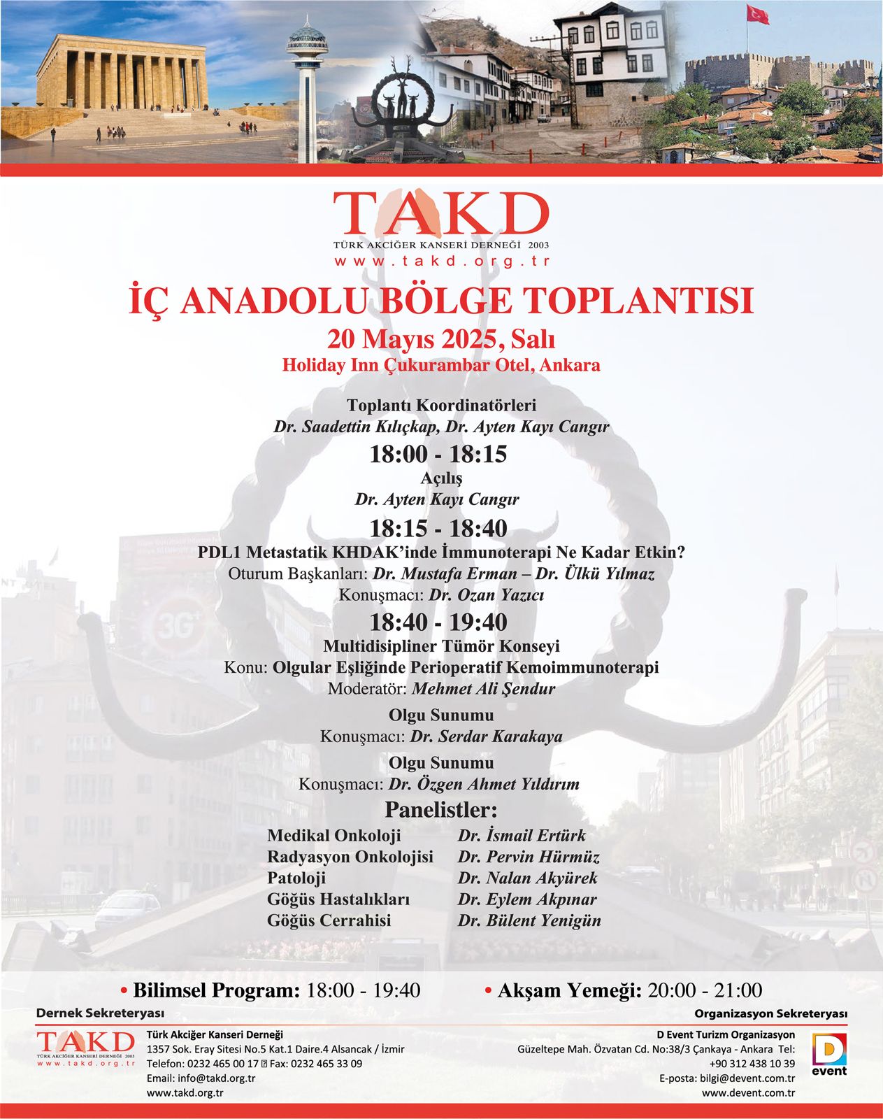 20 Mayıs 2025, Salı  İç Anadolu Toplantısı